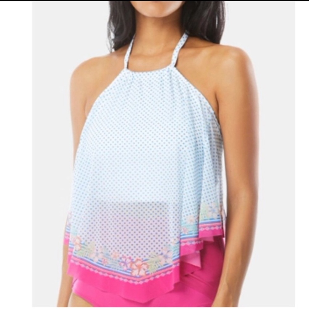 CoCo Reef White Multi Mesh Tankini sz 34C - Picture 2 of 5
